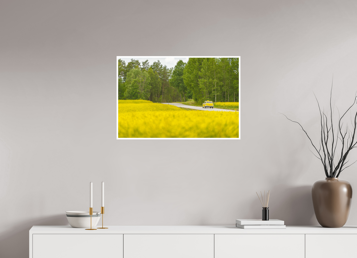 75 x 50 cm, Hahnemühle FineArt Baryta (print only) 1 cm white border Golden Sea Road Trip