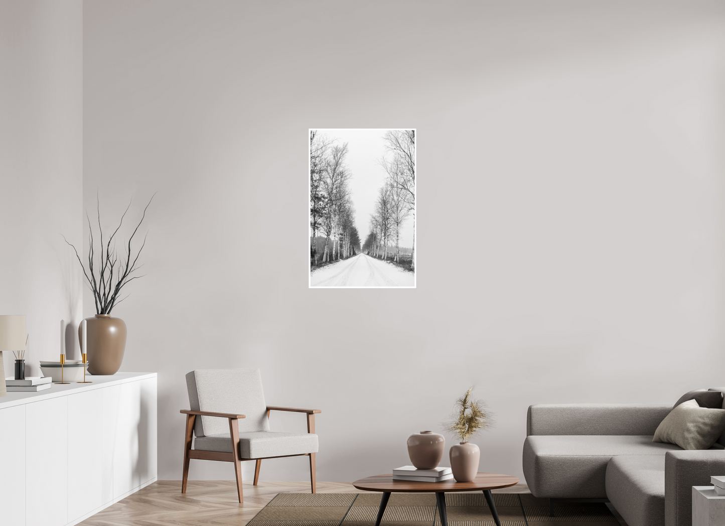 60 x 90 cm, Hahnemühle FineArt Baryta (print only) 1 cm white border Birch Alley Hagfors Sweden